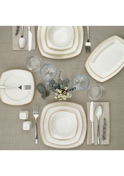 Açelya 60 Parça 12 Kişilik Porselen Yemek Takımı