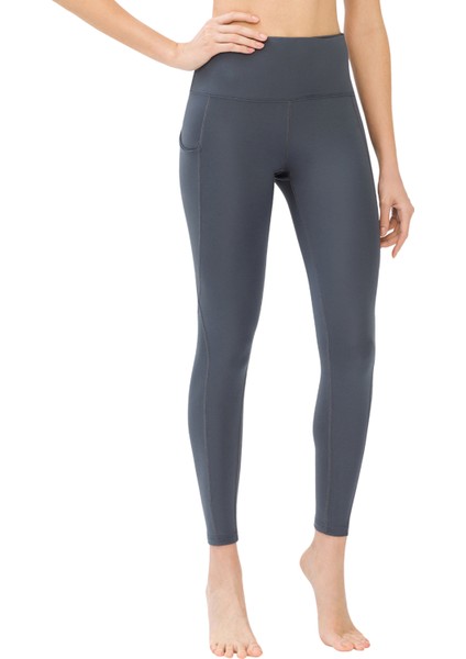 Kadın Antrasit Yüksek Bel Toparlayıcı Çift Cepli Spor Tayt Shades fiyatları