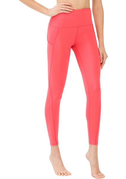 Kadın Mercan Yüksek Bel Çift Cepli Toparlayıcı Spor Tayt fiyatları