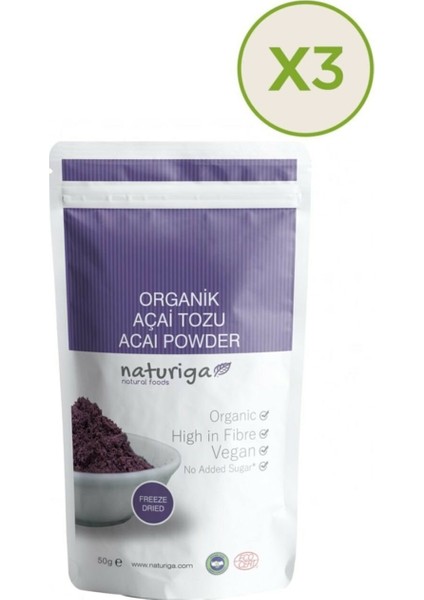 Organik Açai Tozu 50 gr 3'lü