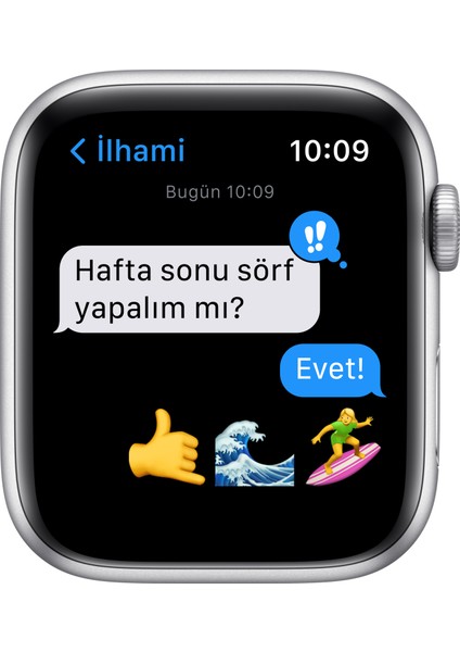 Watch Se Gps, 44MM Gümüş Rengi Alüminyum Kasa ve Mavi Spor Kordon M/L MKQ43TU/A