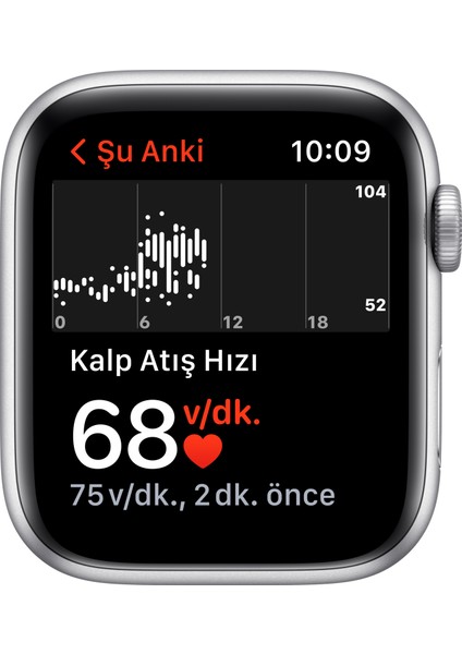 Watch Se Gps, 44MM Gümüş Rengi Alüminyum Kasa ve Mavi Spor Kordon M/L MKQ43TU/A fırsatları