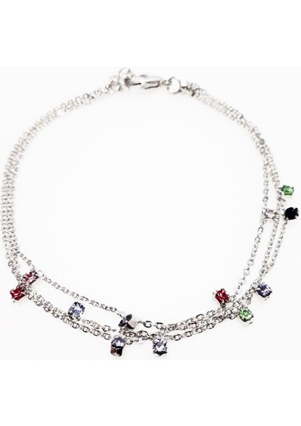 Zirkon Taş Gümüş Kadın Bileklik modelleri