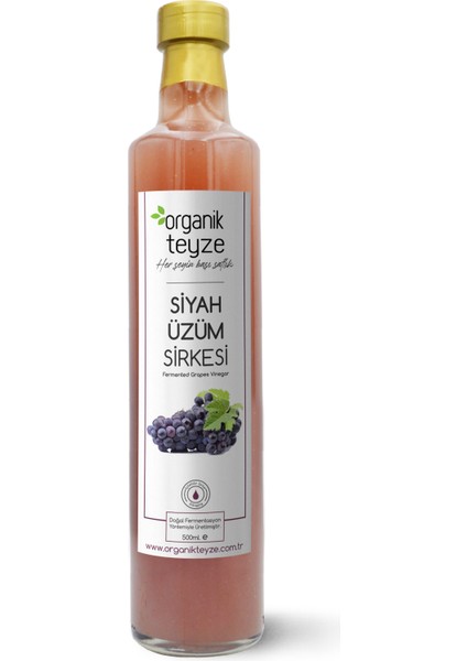 Doğal Fermantasyon Siyah Üzüm Sirkesi 500 ml