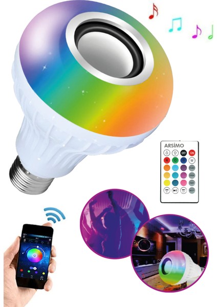 LED Ampul Bluetooth Hoparlör