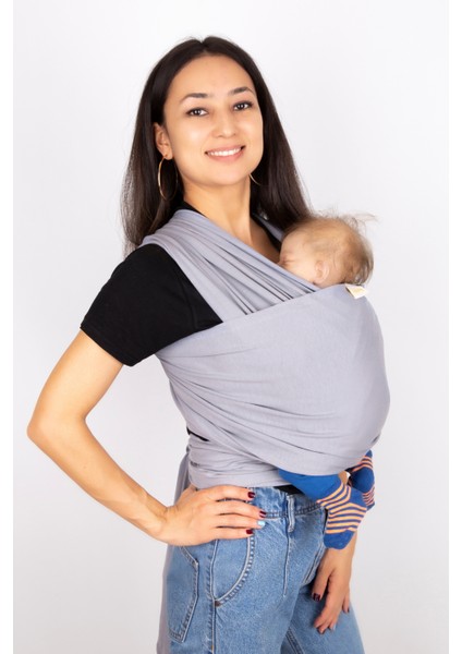 Egg Baby Bebek Sling Kanguru Esnek Wrap Sling Bebek Taşıma Şalı Gri