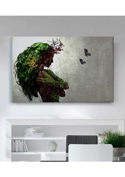 VeraStore Modern Kız Kanvas Tablo