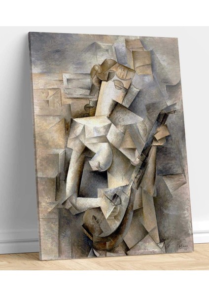 VeraStore Pablo Picasso Mandolinli Kız Kanvas Tablo