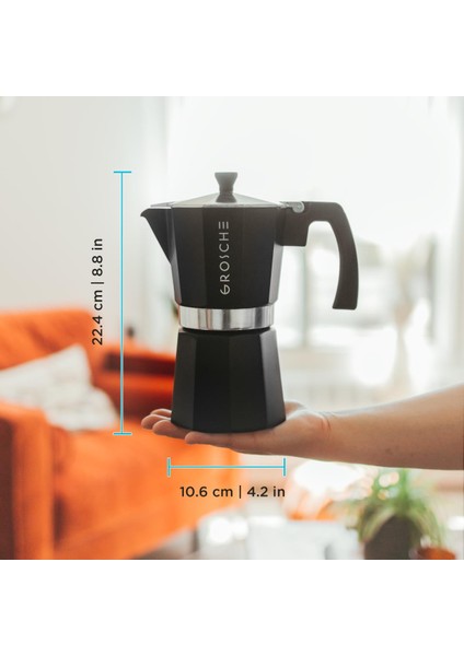 Milano Moka Pot Siyah 9 Cup 450 ml