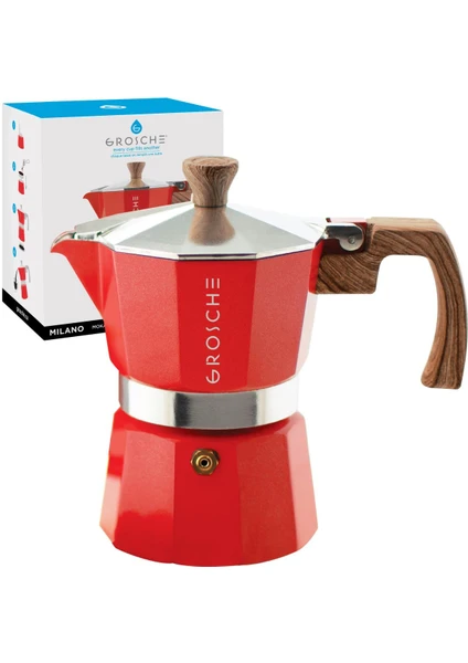 Milano Moka Pot Kırmızı 3 Cup 150 ml