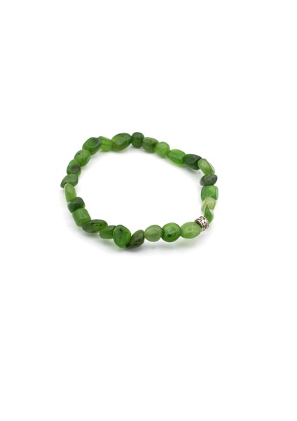 Hakiki Amorf Kesim Doğal Kanada Yeşim Taşı Bileklik