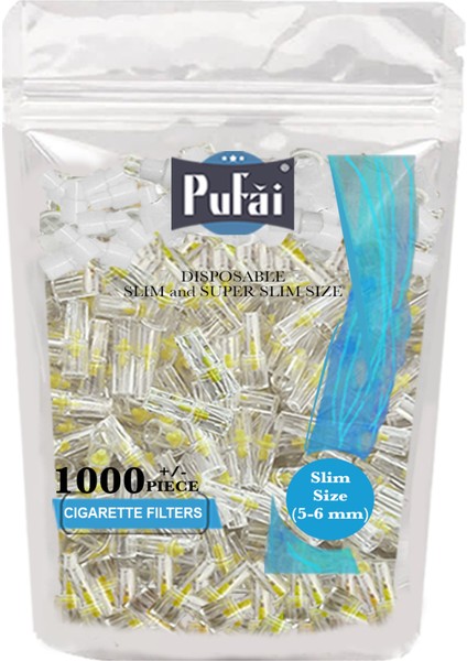 Süper Slim Sigara Filtresi 5 mm 6 mm Uyumlu 1525 Adet 1 Paket 21 Kutu