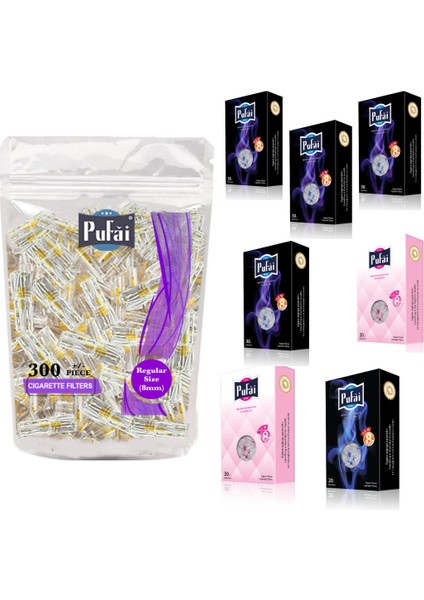 Sigara Filtresi Normal Boy 8 mm Tar Katran Süzen Ağızlık 490 Adet 1 Paket 7 Kutu