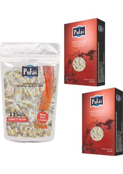 Ağızlık Slender Boy Sigara Filtresi 7 mm 185 Adet 1 Paket 2 Kutu