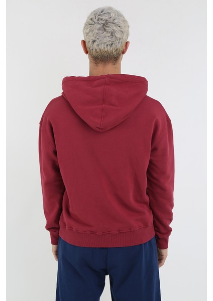 Bordo  Kapşonlu Sweatshirt