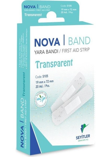 Band Transparent Şeffaf Yara Bandı 20 Li 1 Kutu
