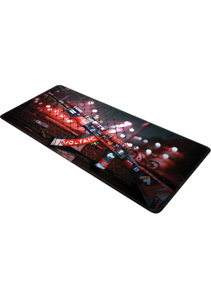 Kırmızı AK47 90X40 cm Xxl Gaming Oyuncu Mousepad Mouse Pad