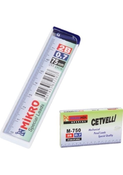 Min Kalem Ucu Uç 2b Dereceli Cetvelli 0.7 mm 24'lü