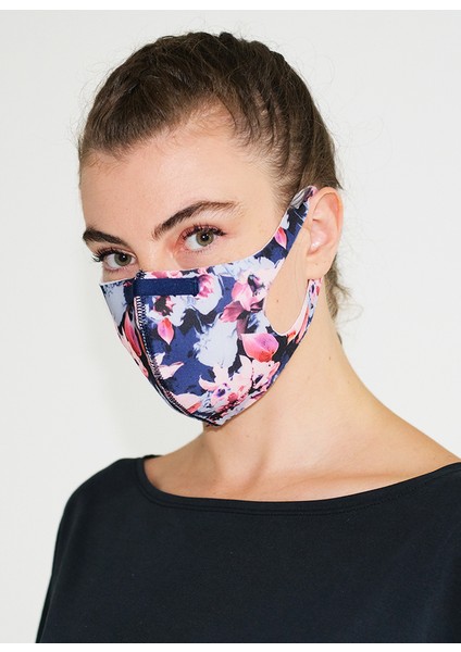 Yıkanabilir Kumaş Maske 90021 - Çiçek Desen
