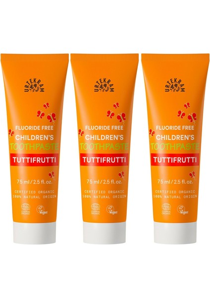 Organik Çocuklar Için Diş Macunu Tutti Frutti 3 x 75 ml