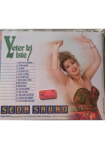 Seda Sayan – Yeter Ki Iste CD