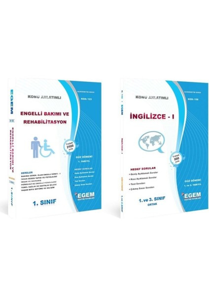 AÖF Engelli Bakımı ve Rehabilitasyon 1..sınıf 1..dön Tüm Dersler