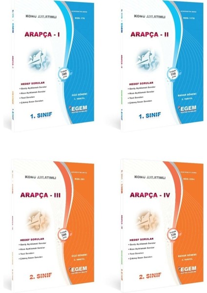 AÖF Arapçalar 1.,2.,3.,4. Dönem Konu Anlatımlı Soru Bankası