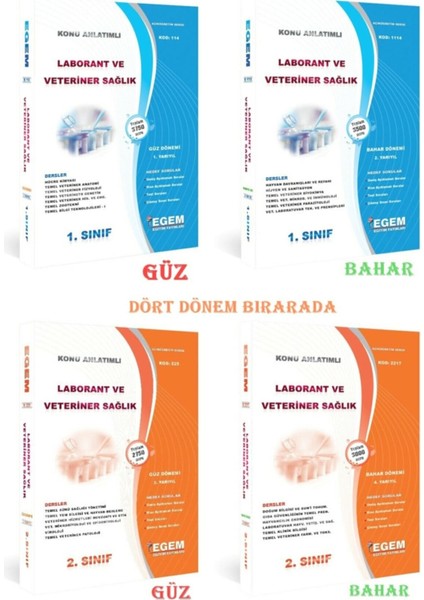 AÖF Laborant ve Veteriner Sağlık 1.,2.,3.,4. Dönem Konu Anlatımlı Soru Bankası