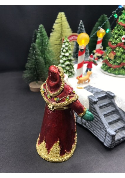 Yılbaşı Noel Baba Fenerli Aksesuar Kutusu Mücevher Kutusu