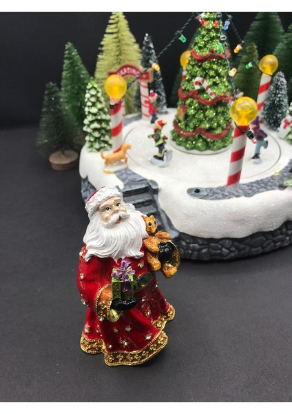 Yılbaşı Noel Baba Ayıcık Hediye Aksesuar Kutusu Mücevher Kutusu