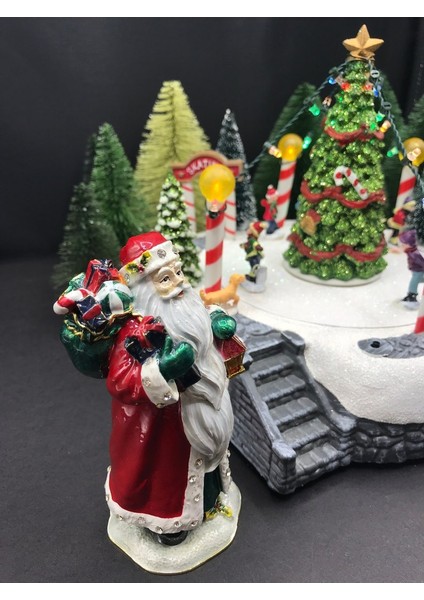 Yılbaşı Hediye Çuvallı Noel Baba Aksesuar Kutusu Mücevher Kutusu