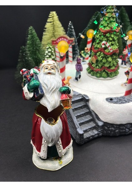 Yılbaşı Hediye Çuvallı Noel Baba Aksesuar Kutusu Mücevher Kutusu