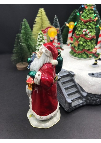 Yılbaşı Hediye Çuvallı Noel Baba Aksesuar Kutusu Mücevher Kutusu