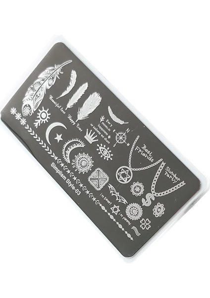 Nail Art Stamping Baskı Plakası S03
