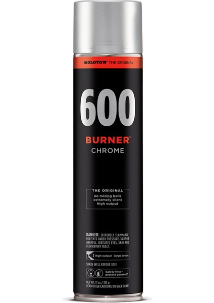 Burner 600ML Chrome
