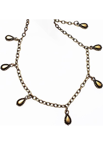 Eskitme Damla Tasarım Kadın Halhal modelleri