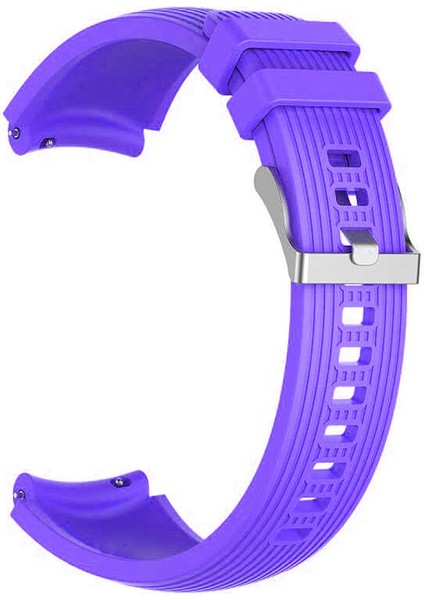 Dlrcase Smcase Huawei Watch Gt 3 Active 46MM Kordon Silikon Kancalı Ayarlanabilir Krd 18 Mor