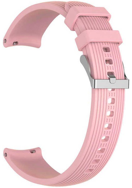 Huawei Watch Gt 3 Active 42MM Kordon Silikon Kancalı Ayarlanabilir Krd 18 Pembe