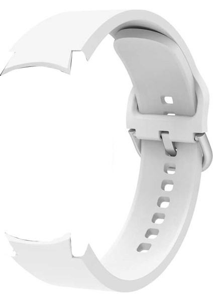 Samsung Galaxy Watch 4 40MM Kordon Model Uyumlu Kançalı Silikon Krd 50 Beyaz