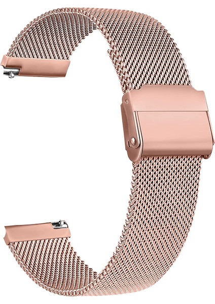 Huawei Watch Gt 3 Active 46MM Kordon Çıtçıtlı Hasır Metal Örgülü Bronz