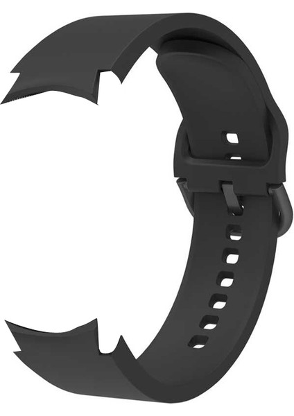Dlrcase Samsung Galaxy Watch 4 Classic 42MM Kordon Model Uyumlu Kançalı Silikon Krd 50 Siyah