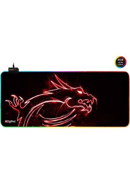RGB Gaming Oyuncu Mousepad Kaymaz Taban 70 X 30 4mm Kalınlık EJDERHA