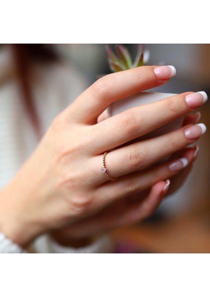 Taşlı Kalp Yüzük