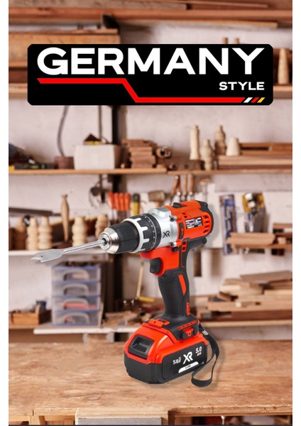 Germany Style GRMPRO7036T 58V Max Xr Çift Akülü Darbeli Torklu Matkap 30 Parça Aksesuar fiyatları