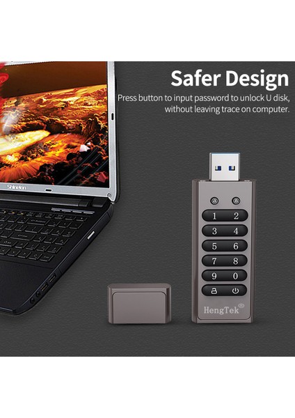 32GB 256-BIT Şifreli USB Sürücü Şifre Güvenli Flash (Yurt Dışından)