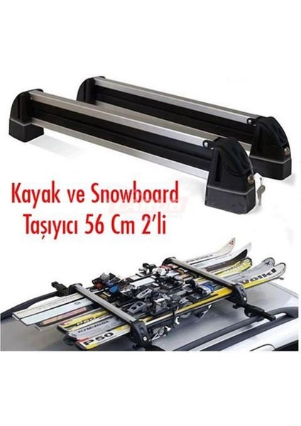 Team Car Carub Oto Kayak ve Snowbort Taşıyıcı 56 cm 2'li Kilitli