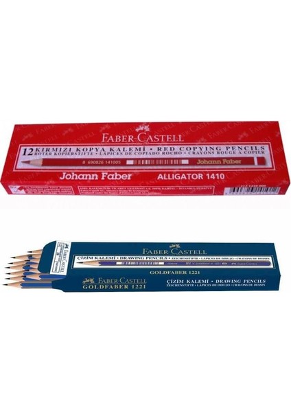 Dereceli Kurşun Kalem 12'li + Kopya Kalemi Kırmızı 12'li