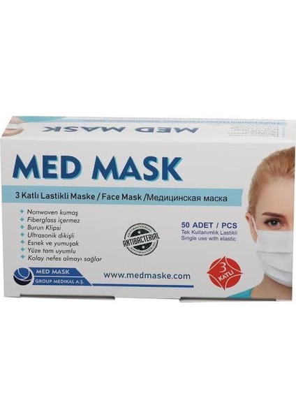 Maske 3 Katlı Lastikli Maske