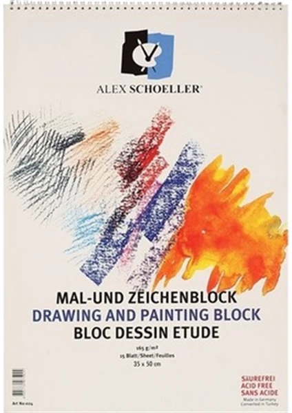 Alex Schoeller Alex Spiralli Resim Defteri 35X50 cm 165 gr X15 Yaprak ALX024