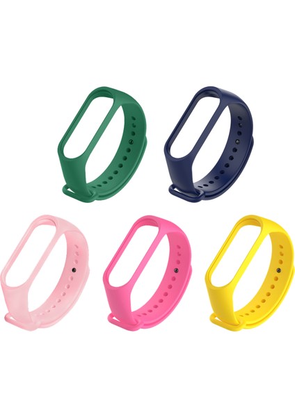 Xiaomi Mi Band 4 ve 3 Uyumlu Silikon Kordon 5'li Set 2